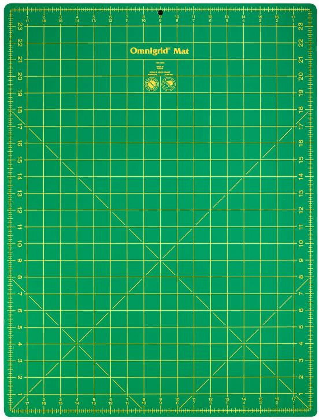 Omnigrid 18" x 24" Cutting Mat with Grid, NonSlip Rectangular Mat for