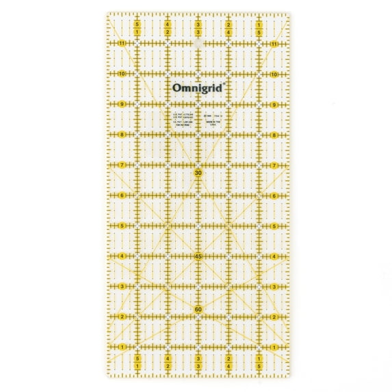 Omnigrid 6" x 12" Ruler, Rectangle Quilter's Ruler
