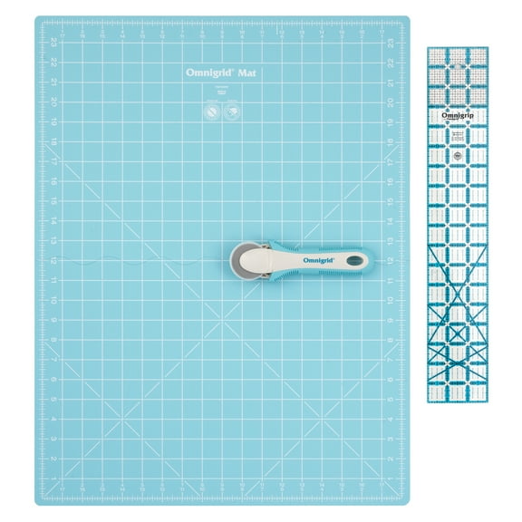 Omnigrid Large Folding Cutting Kit with Rotary Cutter, Ruler and Folding Mat