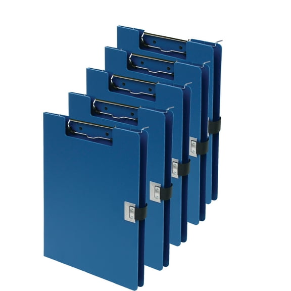 Omnimed Covered Over-the-Bed Poly Clipboard, Blue (5 Pack)