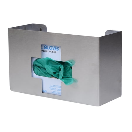 Omnimed Designer Cut Stainless Steel "Medical Cross" Single Glove Box Holders (6"H x 10" L x 3 3/4" W)
