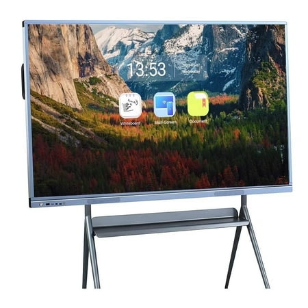 OmninexHub 4K Smart Board 55 Inch Touch Screen All-in-One, Interactive Whiteboard with Dual System & Cloud Sharing Ideal for Classroom, Office & Educational Presentations (Wall-Mounte)