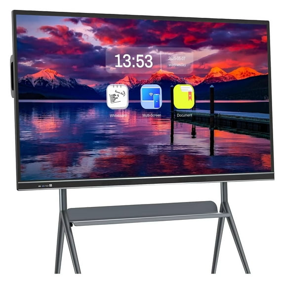 OmninexHub 4K Smart Board 86 Inch Touch Screen All-in-One, Interactive Whiteboard with Dual System & Cloud Sharing Ideal for Classroom, Office & Educational Presentations