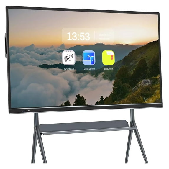 OmninexHub 4K Smart Board 86 Inch Touch Screen Computer, Boost Productivity! All-in-One Interactive Whiteboard with Dual System & Cloud Sharing for Education & Conferences