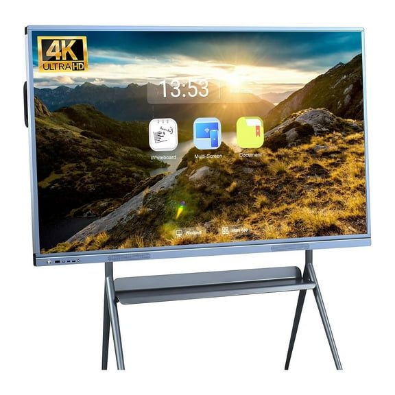 Smart Board OmninexHub 55" 4K Interactive Whiteboard for Office, Digital Dual System IR Touch Electronic Smartboard for Classroom