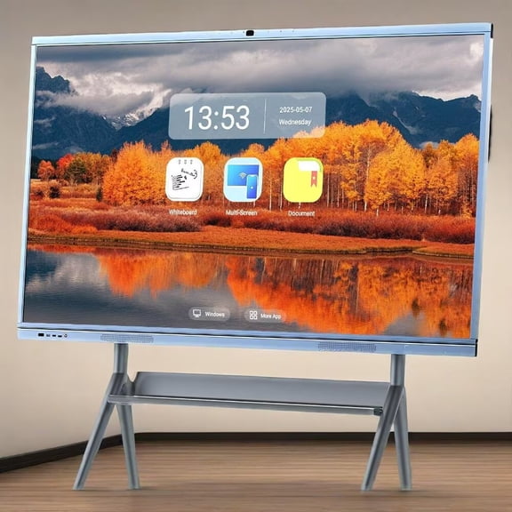 OmninexHub 65 Inch Touch Screen Smart Board, Multi Touch All-In-One Computer Digital Electronic Whiteboard Smart Board, Electronic Calendar Touchscreen Monitor Player for Advertisin