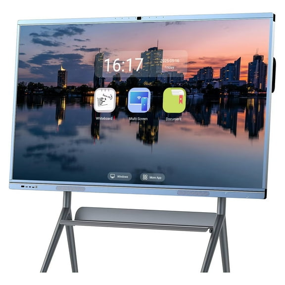 OmninexHub 65 inch Interactive Whiteboard Screen Mirroring Reverse Control IR Touch Rotatable 4K Monitor Wireless Presentation Boards for Digital Signage, School & Office