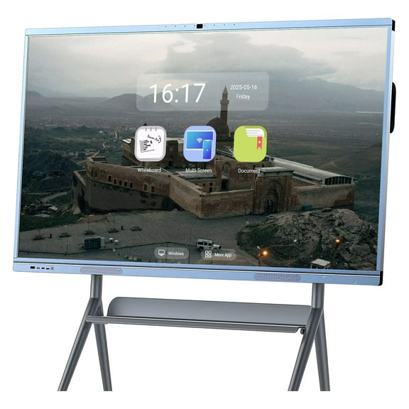 OmninexHub 65 inch Pro Smart Boards Electronic Whiteboard Reverse Control IR Touch Rotatable 4K Monitor Wireless Presentation Boards for Digital Signage, School & Office
