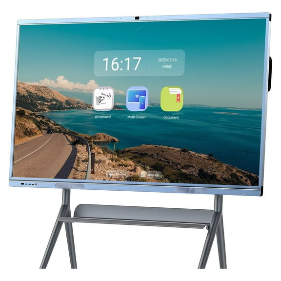 OmninexHub 65 inch Pro Smartboard Electronic Whiteboard Reverse Control IR Touch Rotatable 4K Monitor Wireless Presentation Boards for Digital Signage, School & Office