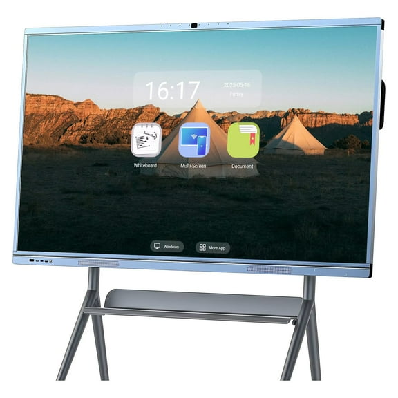 OmninexHub 65 inch Smart Boards Pro Live Streaming Display, Screen Mirroring Reverse Control IR Touch Rotatable 4K Monitor Wireless Presentation Boards for Digital Signage, School & Office