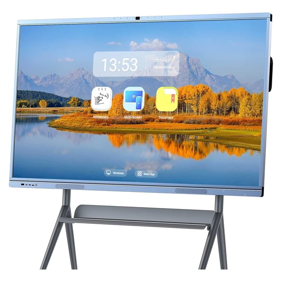 OmninexHub Interactive Smart Board, 65 Inch 4K Uhd All-In-One Digital Electronic Dual System Interactive Whiteboard, Screen Mirroring Cloud Sharing Smart Board for Office And Business Meeting