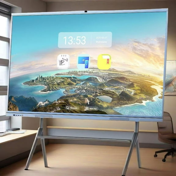 OmninexHub Interactive Whiteboard, 65 Inch Smart Board, Electronic Whiteboard, Screen Mirroring From Android And Ios for Live Streaming, for Advertising Display And Classroom (Board Only)