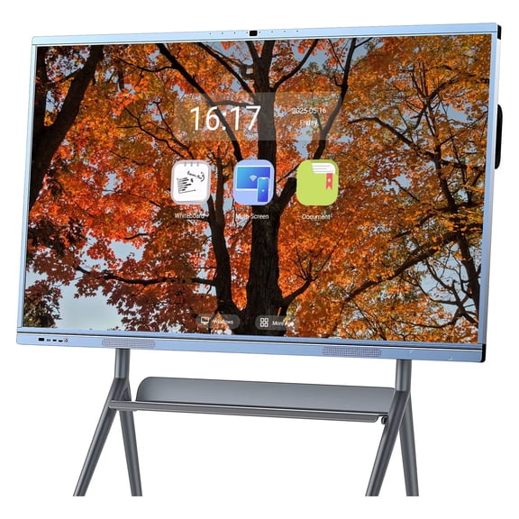 OmninexHub Interactive Whiteboard 65inch Pro Electronic Whiteboard Reverse Control IR Touch Rotatable 4K Monitor Wireless Presentation Boards for Digital Signage, School & Office
