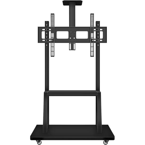 OmninexHub Rolling TV Stand, Height Adjustable Floor TV Stand for 40-75 Inch Screens Up To 385.81 Lbs, Mobile TV Stand With Rolling Casters And Shelf for Living Room, Office And Classroom