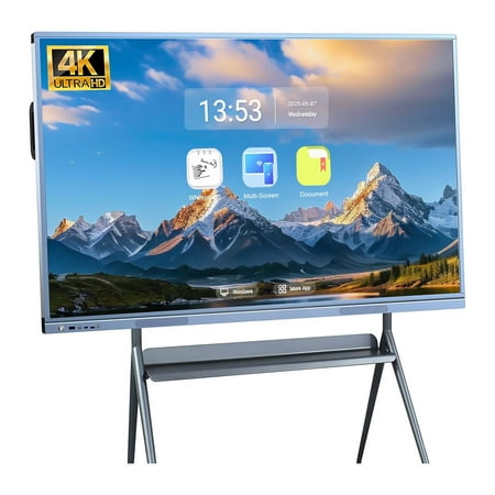 OmninexHub Smart Board, 4K Uhd 55 Inch Digital Electronic Calendar, Dual System Cloud Sharing Performance Interactive Whiteboard for Meetings And Presentations