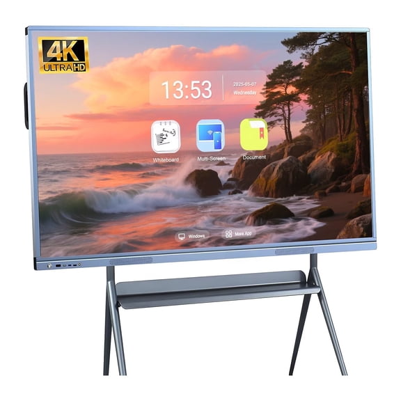 OmninexHub Smart Board 55" 4K IR Touch Digital Interactive Whiteboard, Dual System Electronic Smartboard for Classroom, Office