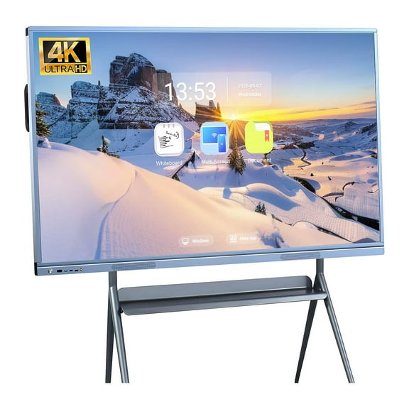 OmninexHub Smart Board, 55 Inch 2160P Monitor Digital Electronic Teaching Board Interactive Whiteboard for Classroom, Multi-Touch All-In-One Computer for Presentation, Education And Conference