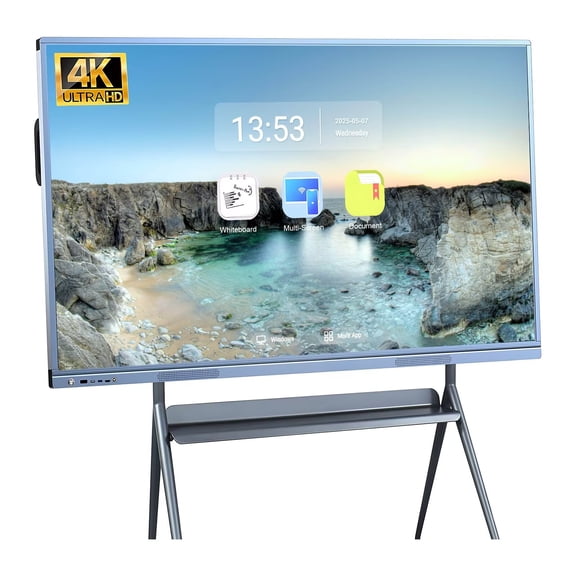 OmninexHub Smart Board, 55 Inch All In One Digital Electronic Whiteboard And Smartboard, 4K Uhd Interactive Whiteboard Dual System Multi-Touch Smart Board for Classroom, Office And Business