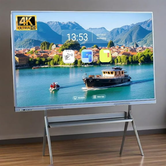 OmninexHub Smart Board, 55 Inch Screen Mirroring From Android And Ios for Live Streaming, Interactive Whiteboard, Electronic Whiteboard for Advertising Display And Classroom