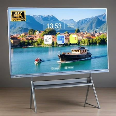 OmninexHub Smart Board, 55'' 4K IR Touch Screen Mirroring with Android & Windows Electronic Interactive Whiteboard for Office And Classroom