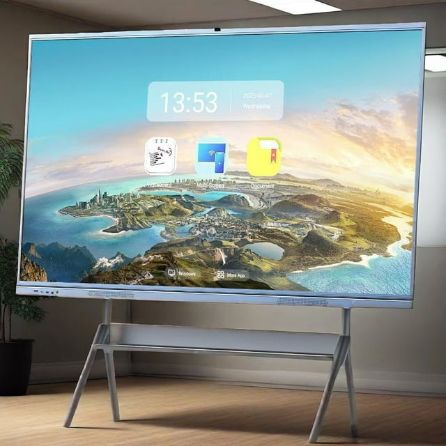OmninexHub Smart Board, 65''Screen Mirroring From Android And Windows for Live Streaming, Electronic Whiteboard, Interactive Whiteboard for Advertising Display, Classroom And Commercial Office