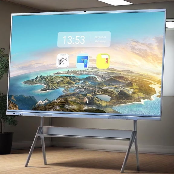 OmninexHub Smart Board, 65''Screen Mirroring From Android And Windows for Live Streaming, Electronic Whiteboard, Interactive Whiteboard for Advertising Display, Classroom And Commercial Office