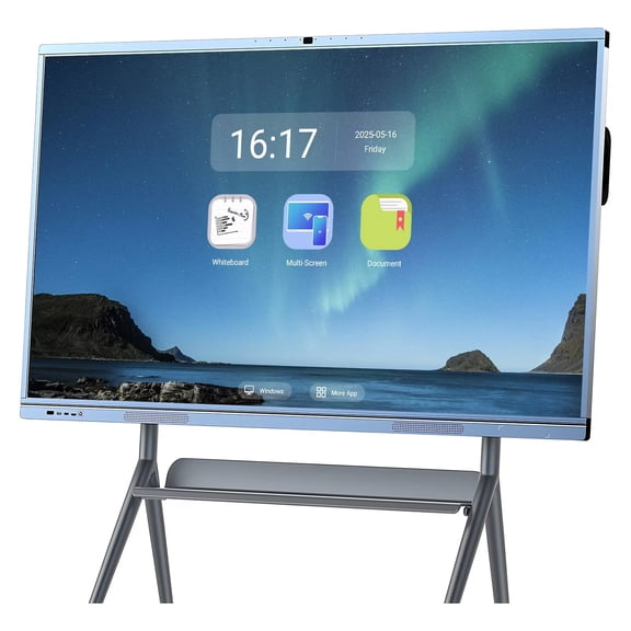 OmninexHub Smart Board 65 inch Interactive Whiteboard Pro Reverse Control IR Touch Rotatable 4K Monitor Wireless Presentation Boards for Digital Signage, School & Office
