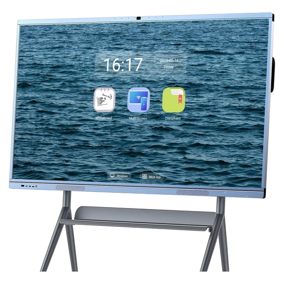 OmninexHub Smart Board 65inch Screen Mirroring Reverse Control IR Touch Rotatable 4K Monitor Wireless Presentation Boards for Digital Signage, School & Office