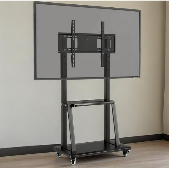 OmninexHub TV Stand Adjustable Rolling Smart Board Cart for 42-86" Screens up to 385 Lbs for Living Room And Office