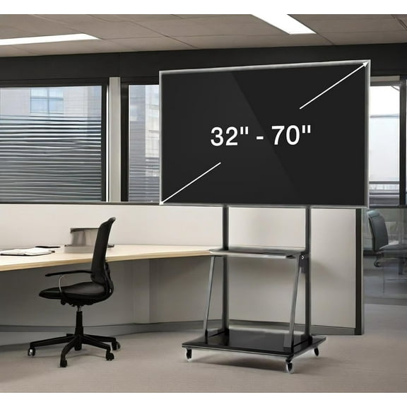 OmninexHub Smart Board Cart Mobile TV Stand for Living Room & Office for 32-70" Screens up To 176 Lbs