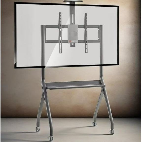 OmninexHub Smart Board Cart Universal Rolling TV Stand Fits for 42-75" Displays up To 176 Lbs for Living Room And Office