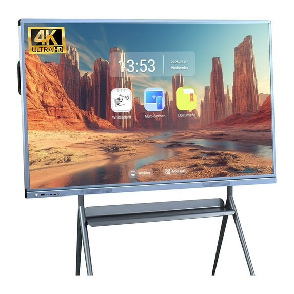 OmninexHub Smart Board for Classroom, 55 Inch Touch Screen All-In-One Compute, Multi-Touch Dual System Interactive Whiteboard for Conference for Education