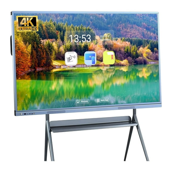 OmninexHub Smart Board for Classroom, 55 Inch Touch Screen All-In-One Computer Interactive Whiteboard, Cloud Sharing Dual System Smart Board for Conference for Education, Education And Presentation