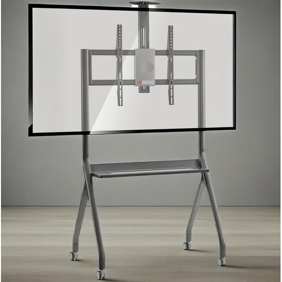 OmninexHub Smart Board Stand Height-Adjustable TV Cart for 42-75" Flat Screens up To 176 Lbs for Living Room And Office