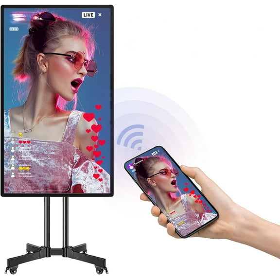 OmninexHub Smart Board, 49'' IR Touch Screen 1080P Monitor Interactive Whiteboard for Live Streaming & Advertisin