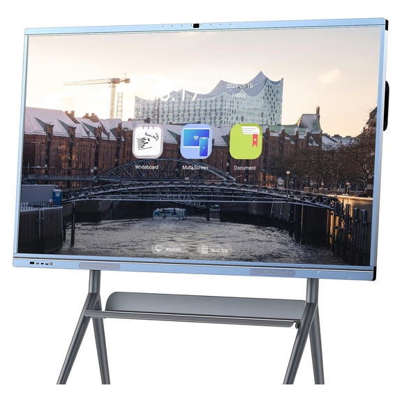 OmninexHub Smart Boards 65inch Screen Mirroring Reverse Control IR Touch Rotatable 4K Monitor Wireless Presentation Boards for Digital Signage, School & Office