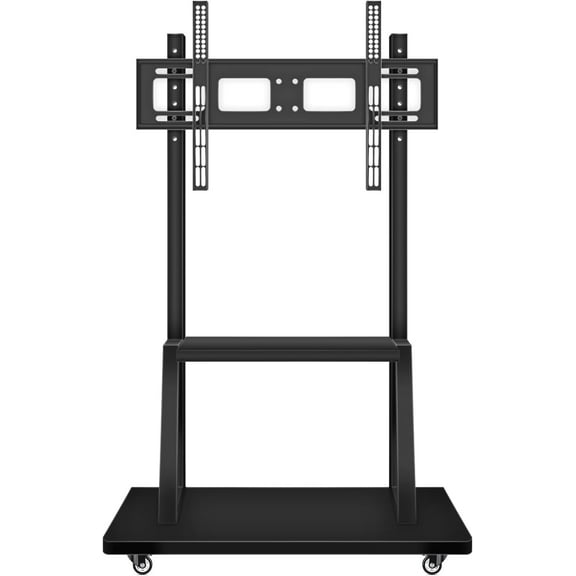 OmninexHub TV Stand With Wheels, Height Adjustable Mobile TV Cart for 40-75 Inch TV Screens Up To 385.81 Lbs, Swivel Mount Portable TV Stand With Shelf for Living Room And Office