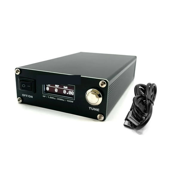Omnipotent 1.8MHz-30MHz 100W Antenna Tuner Standing Waves Meter Power Meter For HF Radio USDX G1M FT-818 817 IC-705 ,Power Tools