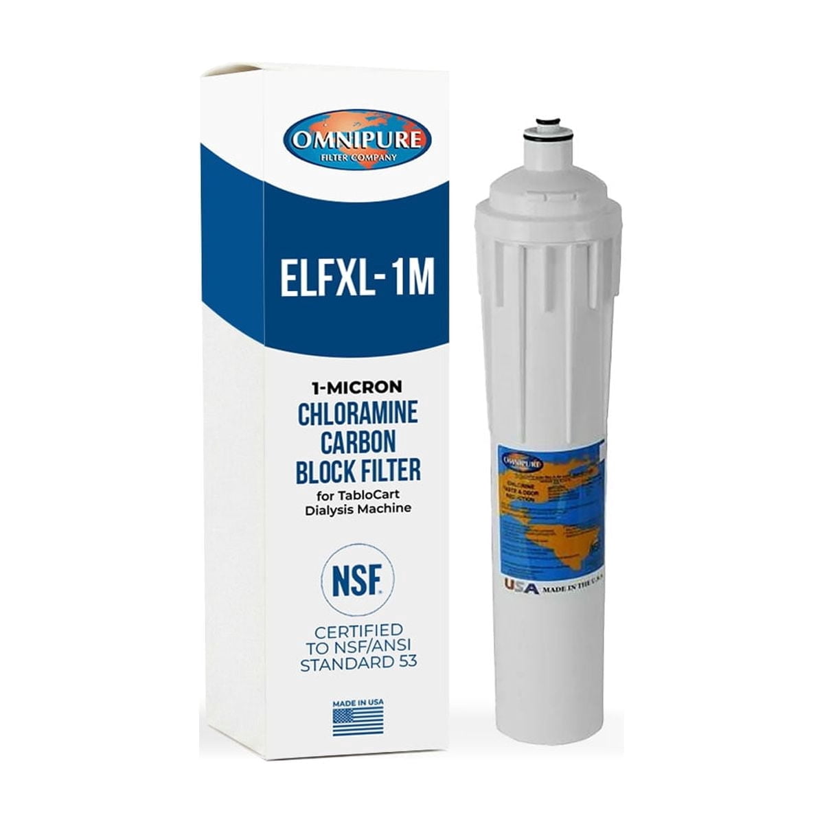 Omnipure ELFXL-1M Filter for TabloCart Dialysis System Quick Change Cartridge