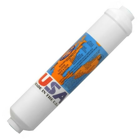 Omnipure - K2533 - 10" x 2" T40 GAC Coconut Carbon Inline Filter Connection: 3/8" OD Quick Connect, Choose: Single