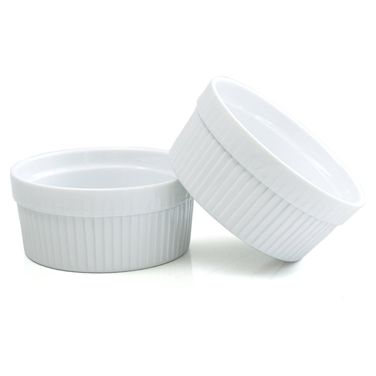 Pastry Ramekins OmniWare Ramekin Set, 12 oz, White Porcelain, Microwave and Dishwasher ...