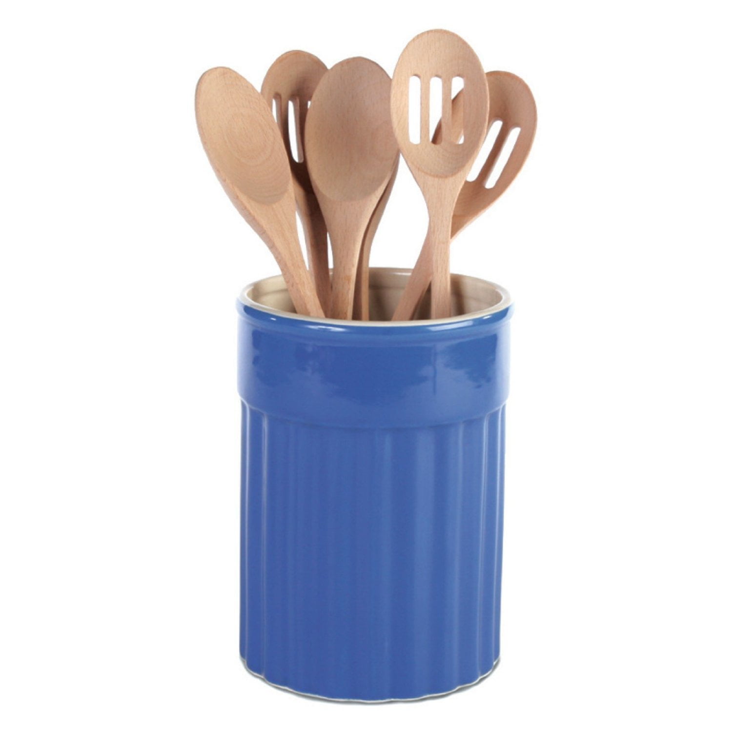 Omniware Simsbury Blue Ceramic Kitchen Utensil Crock