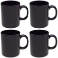 thumbnail image 1 of Omniware Teaz Cafe 11 oz Classic Mug, Set of 4 - Vintage Stoneware Coffee Cups, Nostalgic 50s-Inspired Drinkware, Rustic Farmhouse Aesthetic, Dishwasher Safe, Ideal for Tea or Espresso (Aubergine), 1 of 7