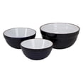 thumbnail image 1 of Omniware Vintage Bakeware Mixing Bowls, Set of 3 - Stoneware with Embossed Design - Lead-Free Glazing, Dishwasher Safe, Nesting Bowls for Baking, Cooking, Food Prep (Navy), 1 of 1