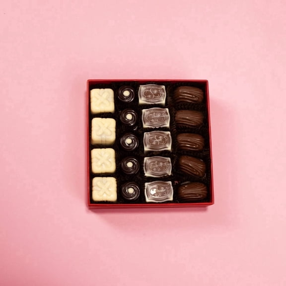 OMNIYA Delicacy Elegant Assorted Chocolates Box, Cheesecake Pistachio Caramel Delights, 19 Count