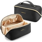 Omnpak Makeup Bag Open Flat Cosmetic Bag, Travel Accessories for Women,Small Zipper Pouch Makeup Bag Organizer for Travel or Daily Use