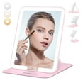 Omobolanle Travel Makeup Mirror with Light, Portable Folding Tabletop