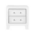 thumbnail image 1 of Omoda White Nightstand,White Rubber Wood Furniture Bedroom Nightstands, 1 of 1