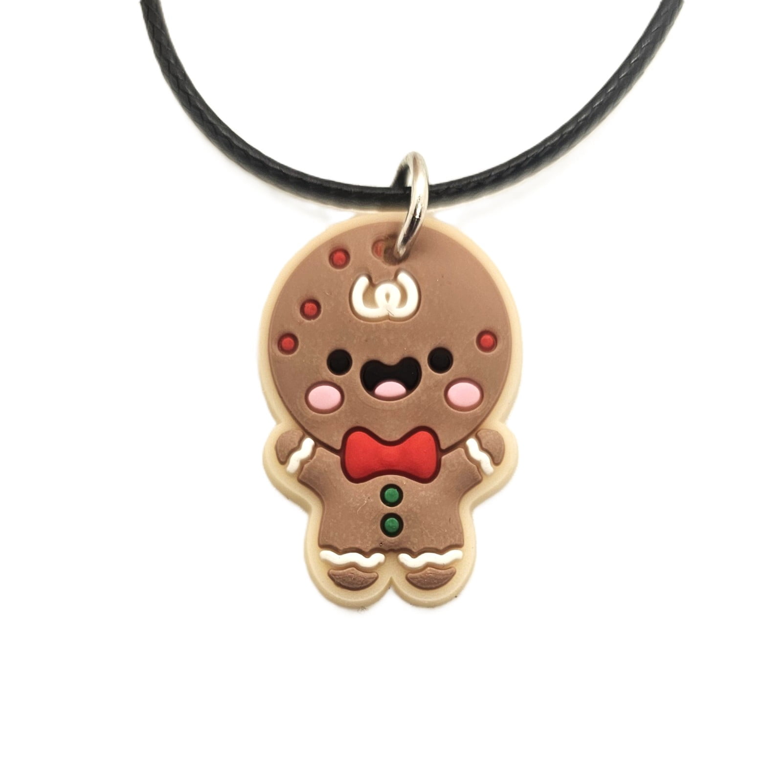 Omodo Cute Cartoon Gingerbread Man Choker Necklace – Brown Gingerbread ...