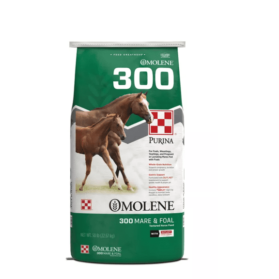 Omolene #300 Growth Foal and Lactating Mare Horse Feed, 50 lb. Bag